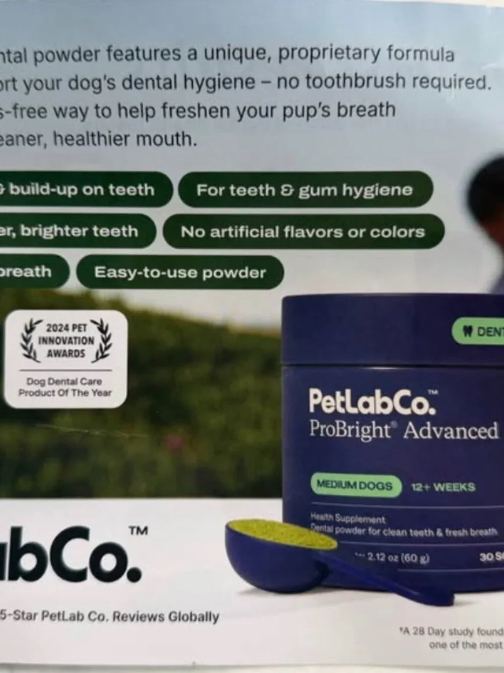 Pet Lab Co. Pro Bright Advanced Dental Powder for Small Dogs